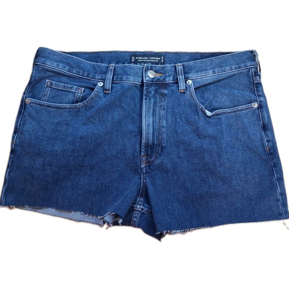 Raw Hem Cutoff Denim Organic Cotton Denim Shorts Everlane Women’s  Size 34